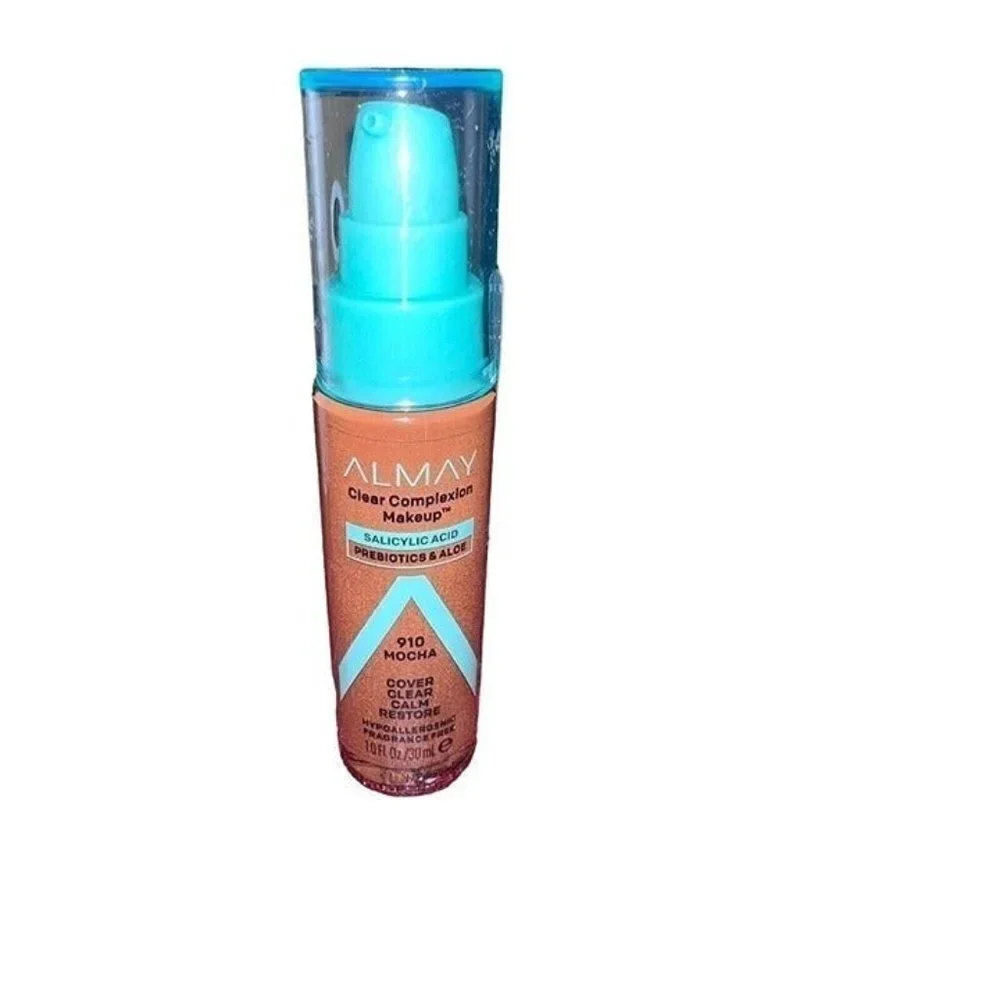 ALMAY Clear Complexion Makeup Salicylic Acid Foundation (1oz / 30mL) 910 Mocha